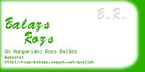 balazs rozs business card